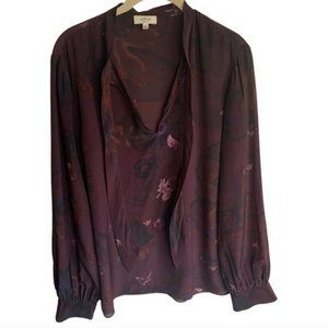 Aritzia Wilfred 100% Silk Long Sleeve Blouse